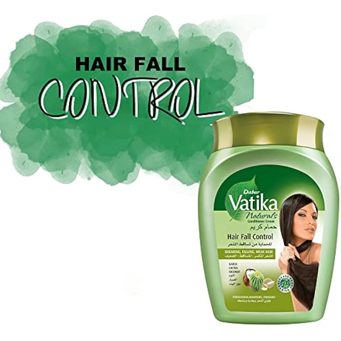 Vatika Naturals Anti-Hair Fall Conditioner Hammam Cream 225 g | Garlic, Cactus & Coconut | Strengthens & Nourishes Weak Hair - Image 2